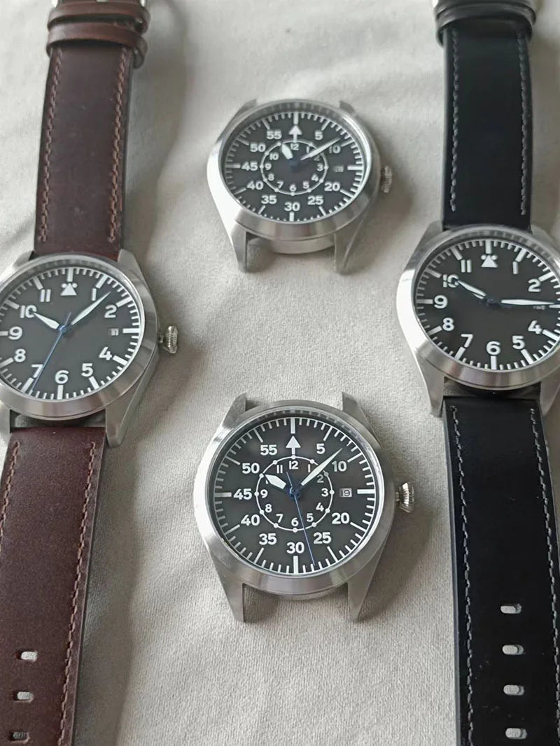 Flieger Pilot Watch Automatic Mechanical Aviator Field Wristwatch