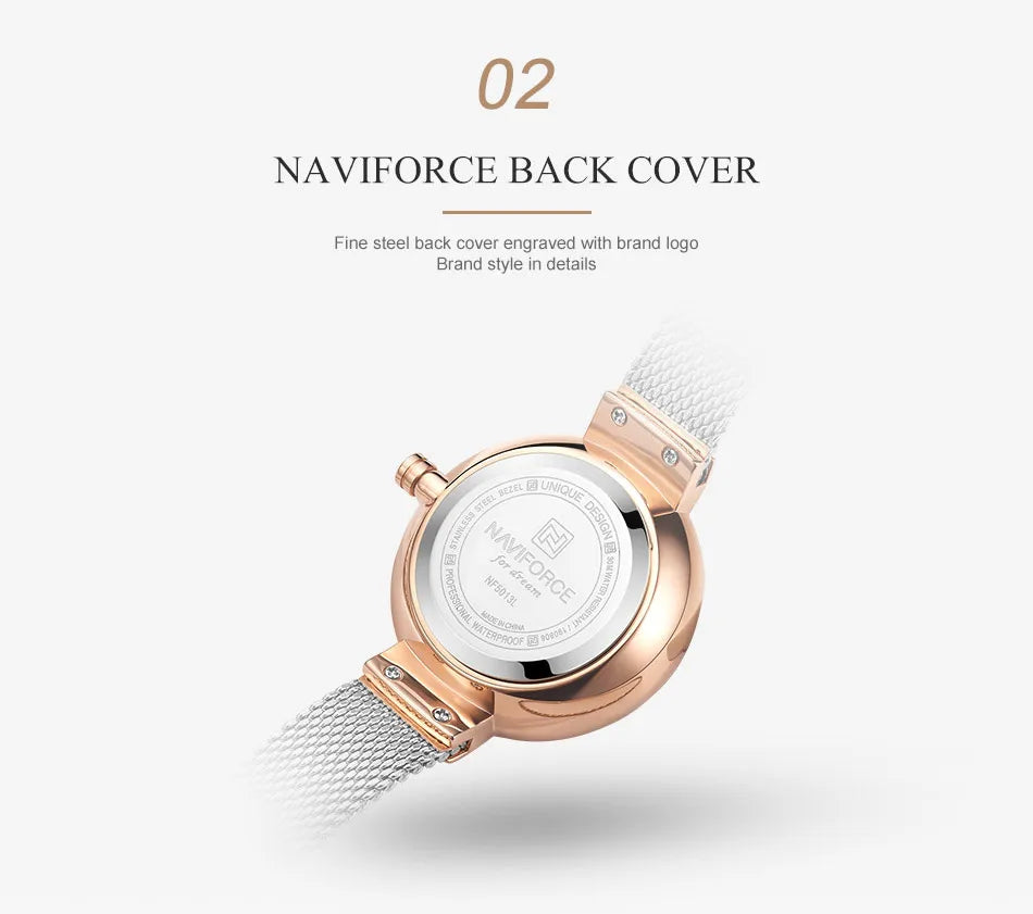 NAVIFORCE Women Watch Luxury Quartz Steel Waterproof Fashion