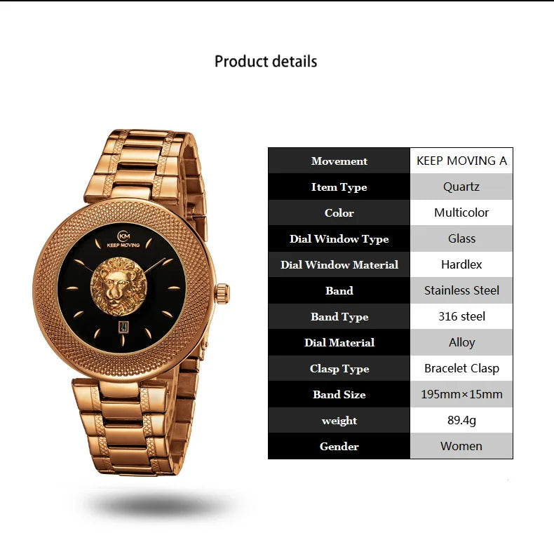 Luxury Women Watches Quartz Waterproof Calendar Gift 2026