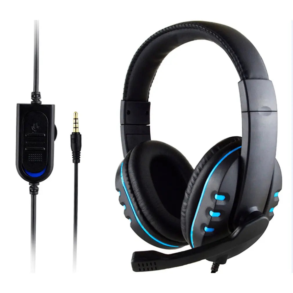 Wired gaming headset 3.5mm, noise-cancel mic, PS4 PC
