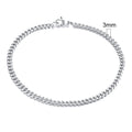 Vnox Stainless Steel Cuban Chain Bracelet Men Jewelry
