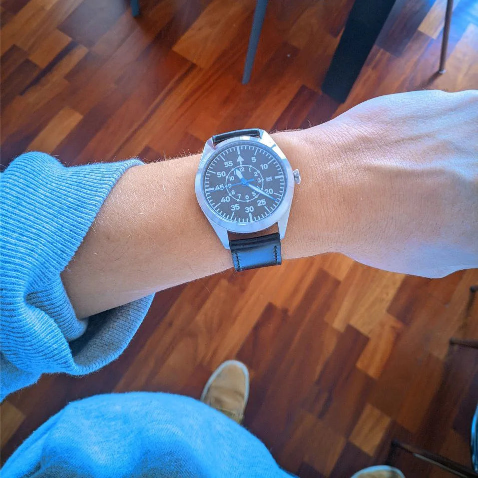 Flieger Pilot Watch Automatic Mechanical Aviator Field Wristwatch