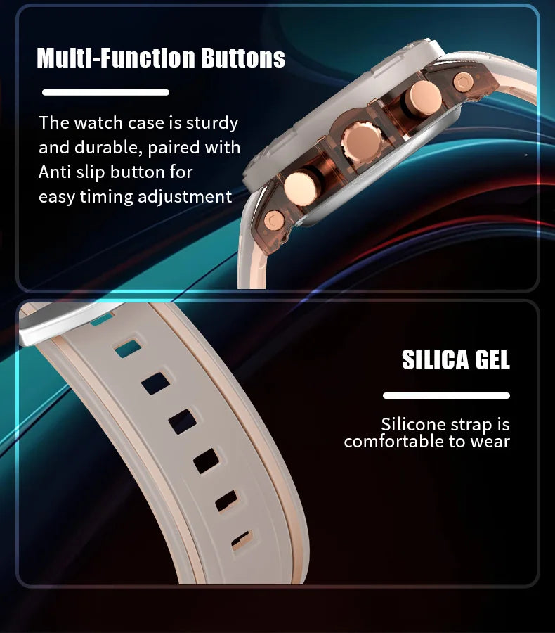 SMAEL Waterproof Quartz Sport Alarm Watch Nightlight