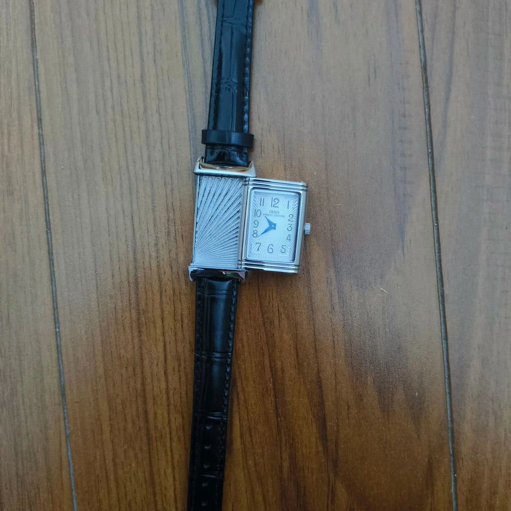 Retro Leather Quartz Digital Square Watch