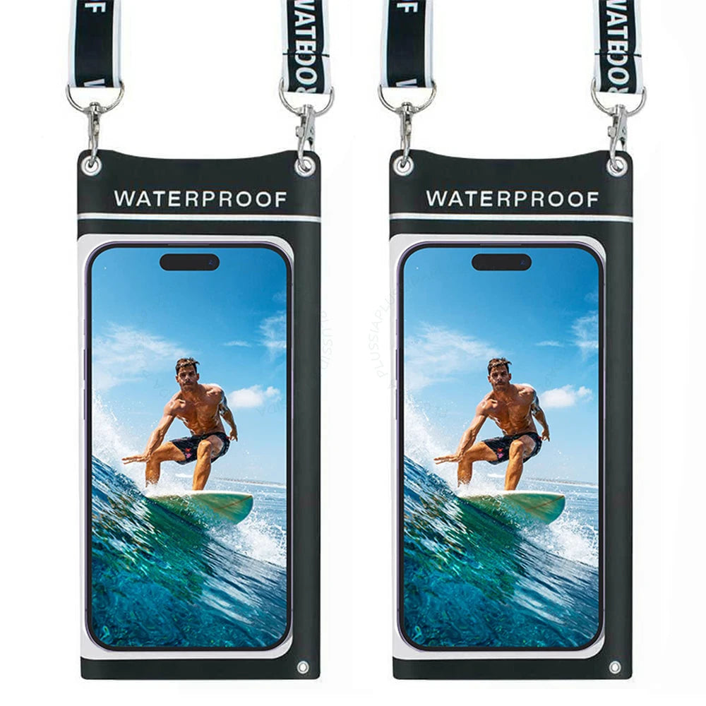 IPX8 waterproof pouch for Samsung and iPhone, perfect for swimming and underwater use