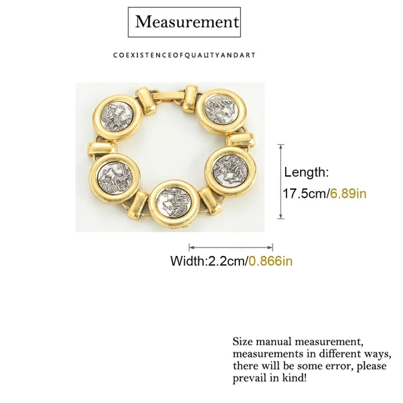 vintage coin bracelet gold women jewelry luxury dubai gift