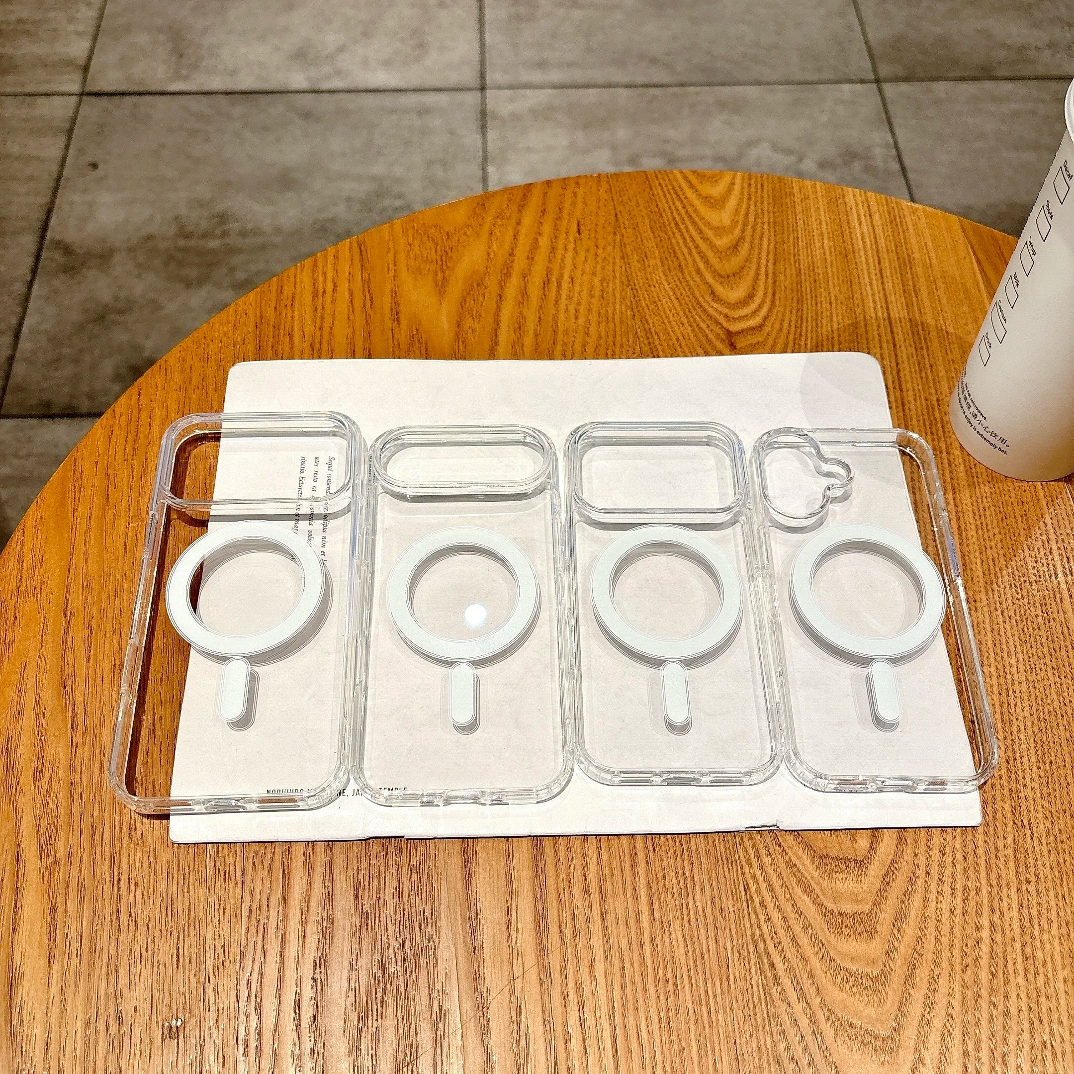 Clear hard acrylic MagSafe case for iPhone 17 series