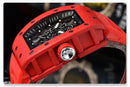 Luxury Barrel Watch Hollow Quartz Design Transparent Men’s Fashion Timepiece
