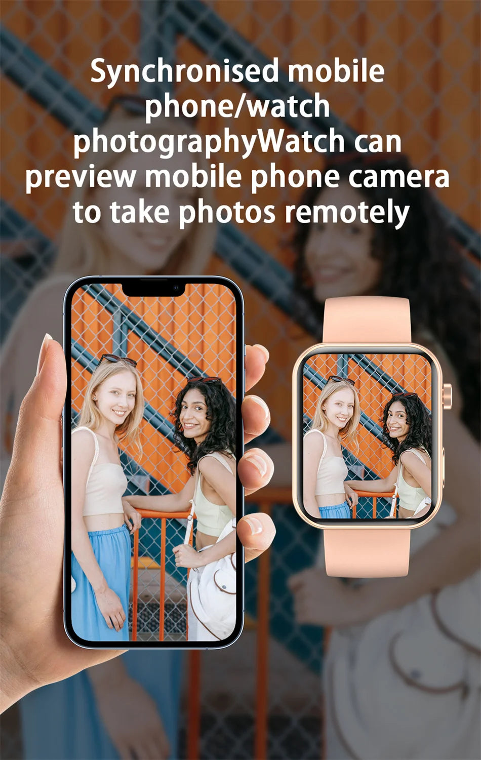 Smartwatch Fitness HeartRate Camera Bluetooth