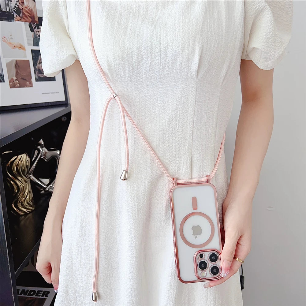 Luxury Magnetic Necklace Phone Case iPhone Magsafe