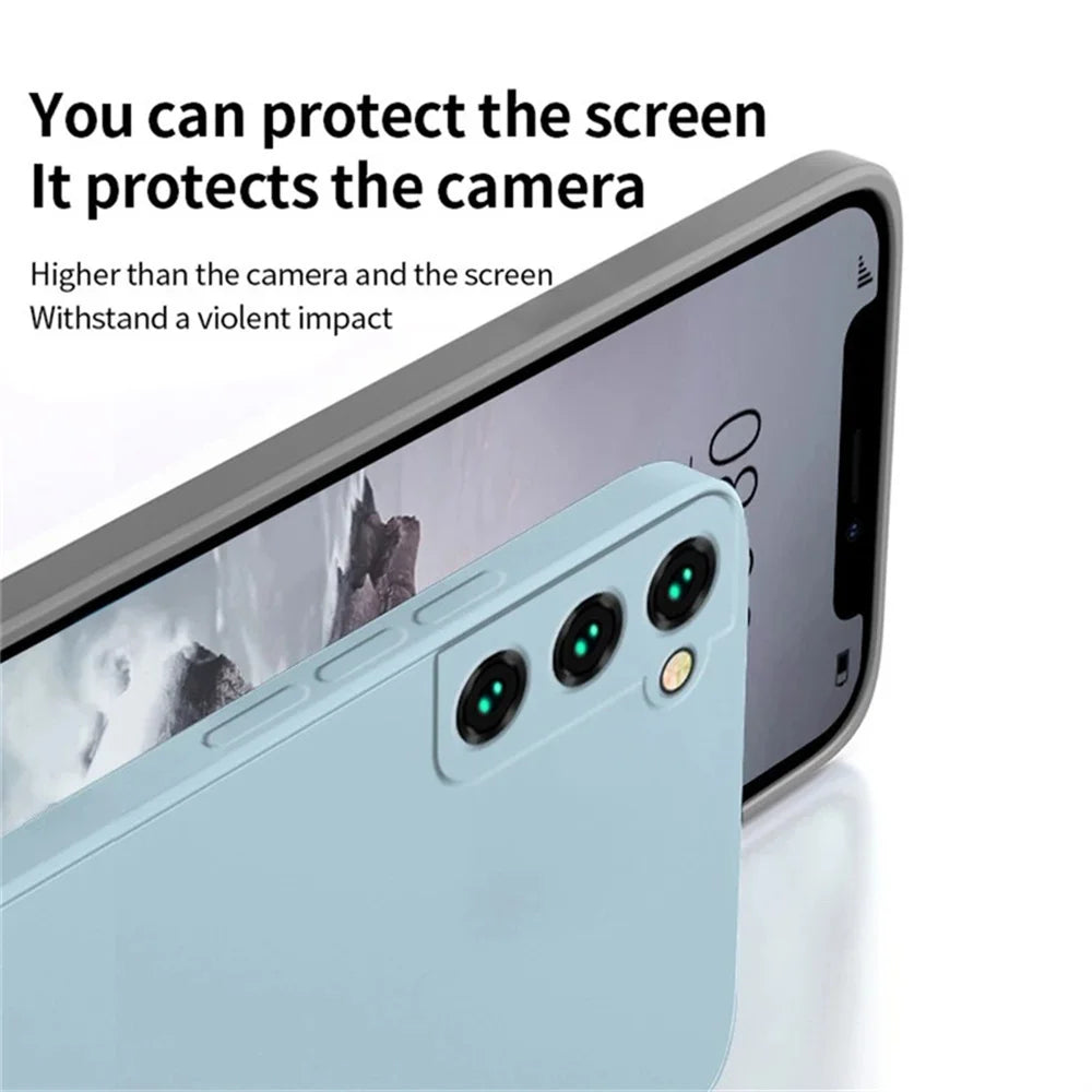 luxury liquid silicone case samsung shockproof soft protective cover