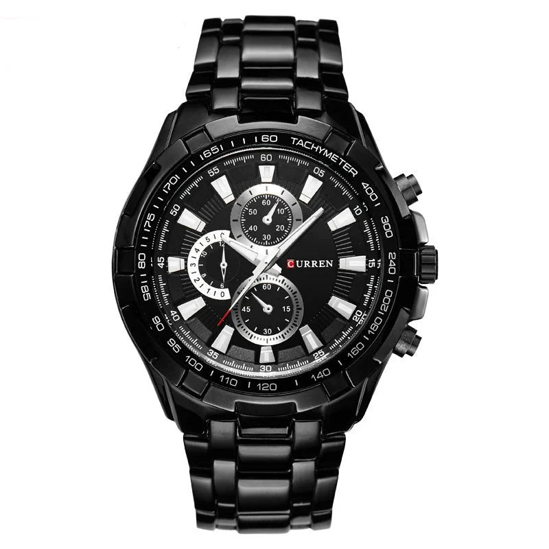 CURREN Men Quartz Watch Waterproof Large Dial