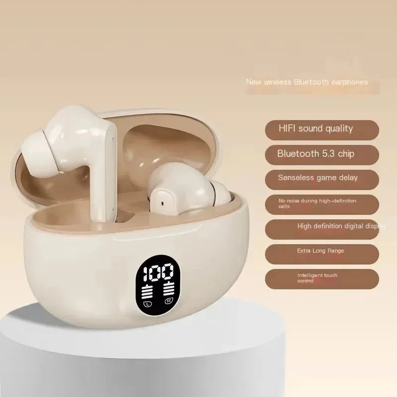Gaming TWS Bluetooth earbuds, noise reduction, high-fidelity bass