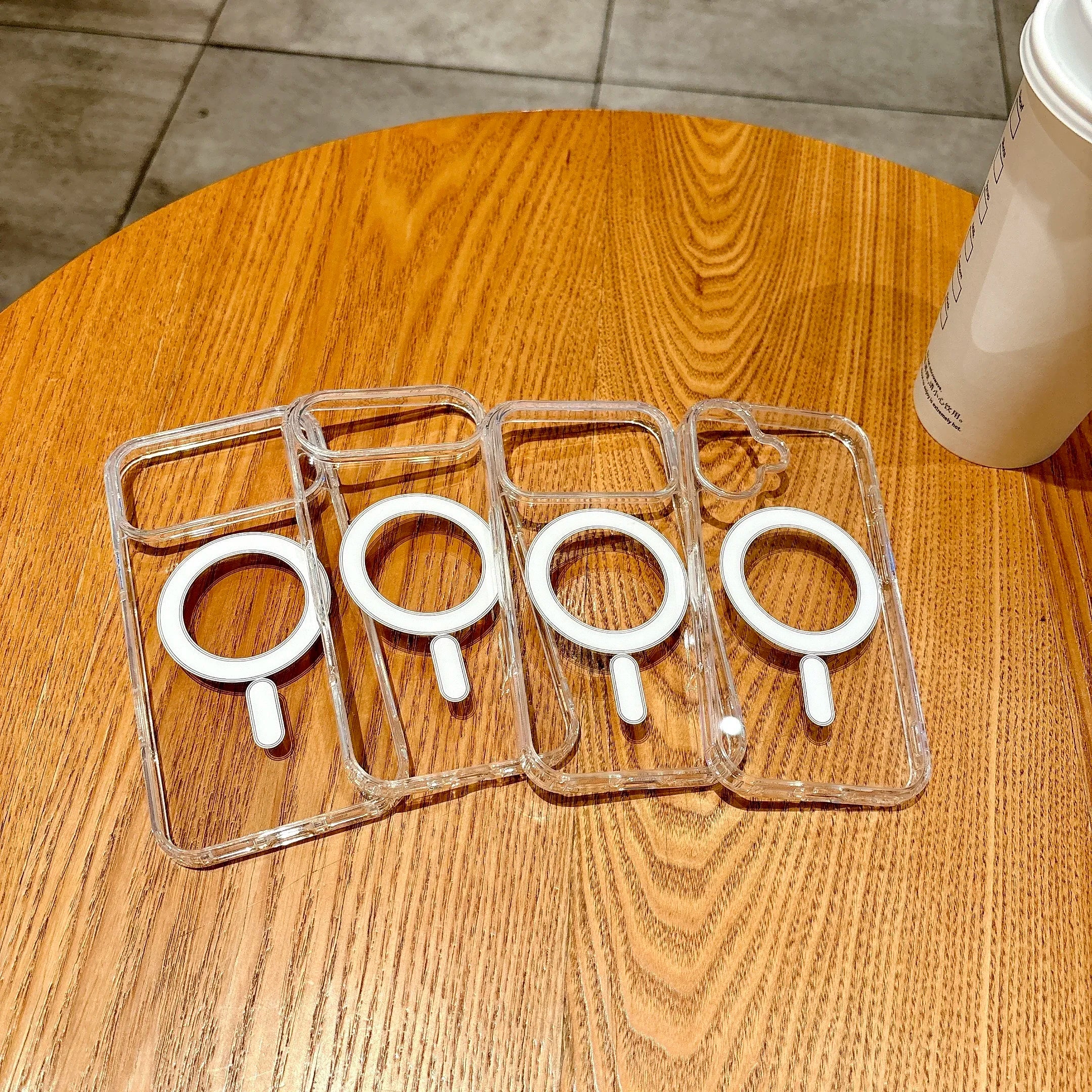 Clear hard acrylic MagSafe case for iPhone 17 series