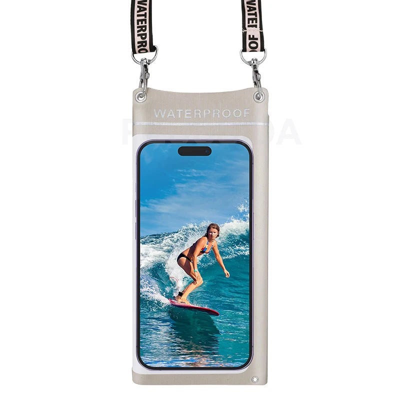 IPX8 waterproof pouch for Samsung and iPhone, perfect for swimming and underwater use