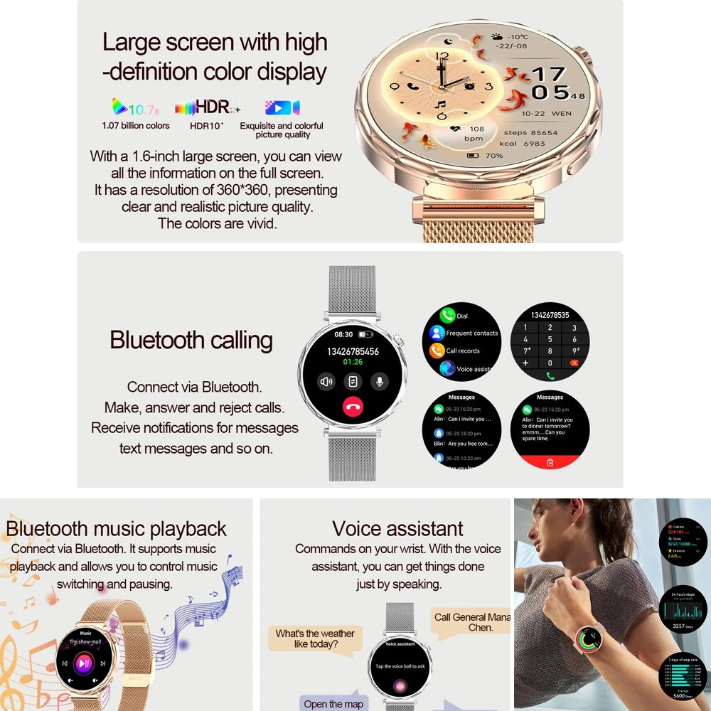 GPS Smartwatch AMOLED HeartRate Bluetooth IP68