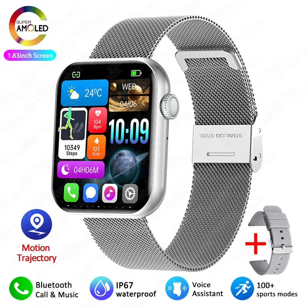 Men's smartwatch with Bluetooth calls sports modes health tracking