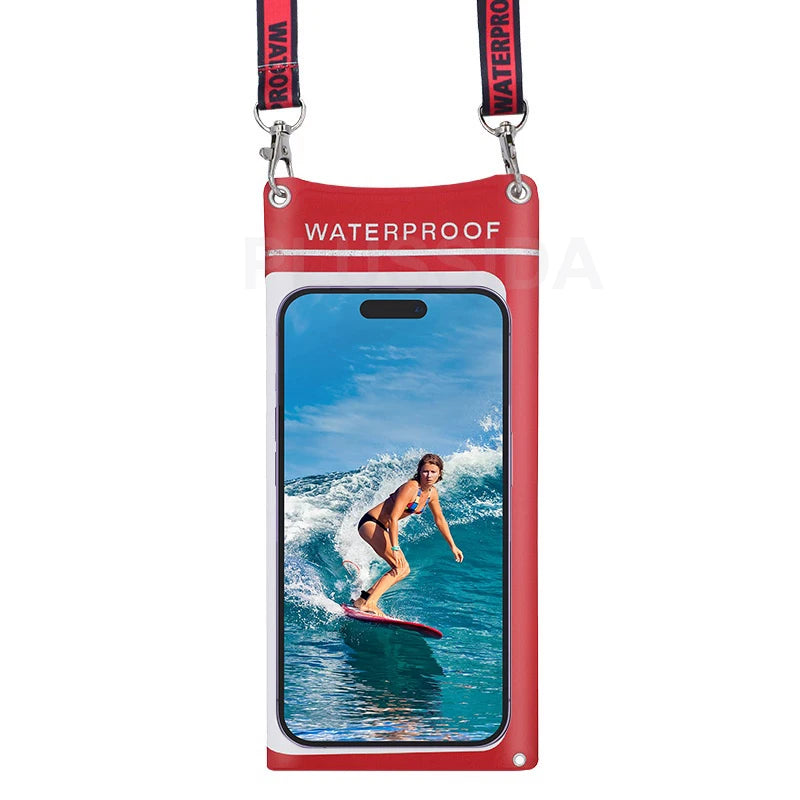IPX8 waterproof pouch for Samsung and iPhone, perfect for swimming and underwater use