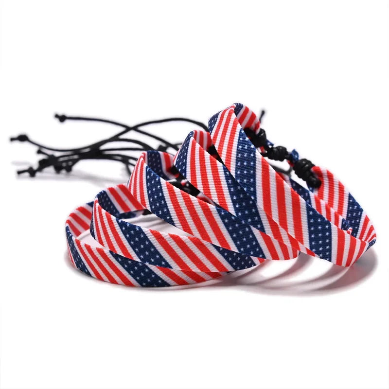 american flag bracelet adjustable us stars stripes jewelry