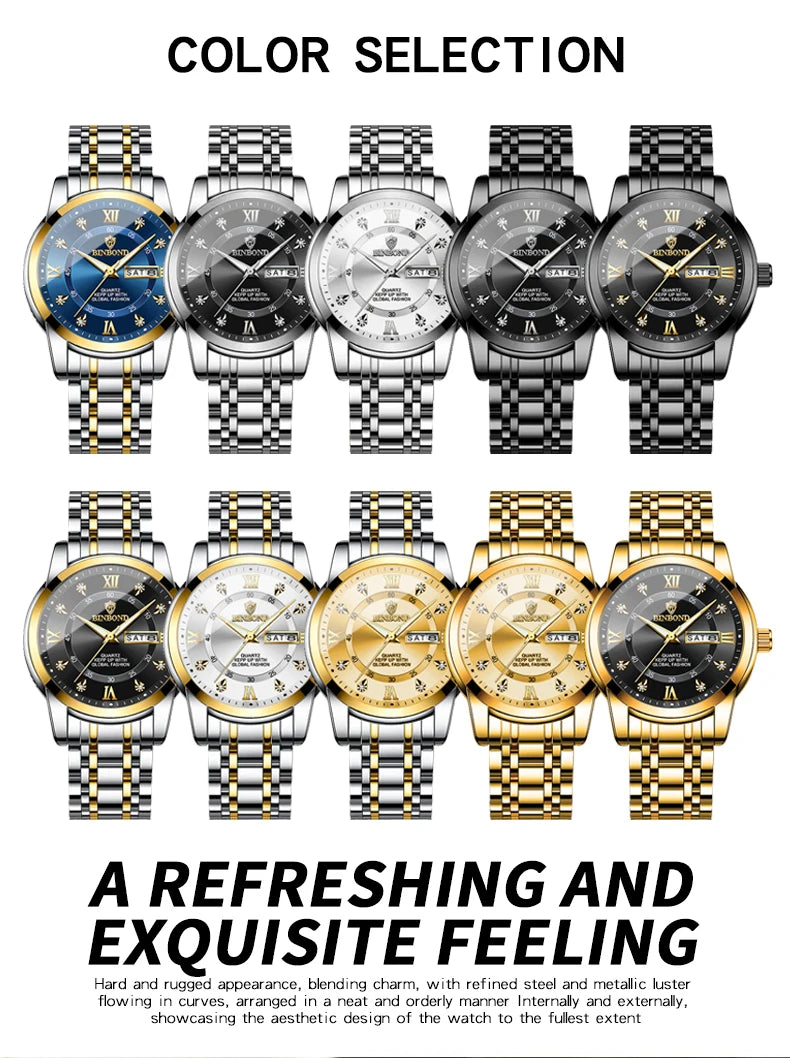 Luxury men's diver watch waterproof quartz sport style