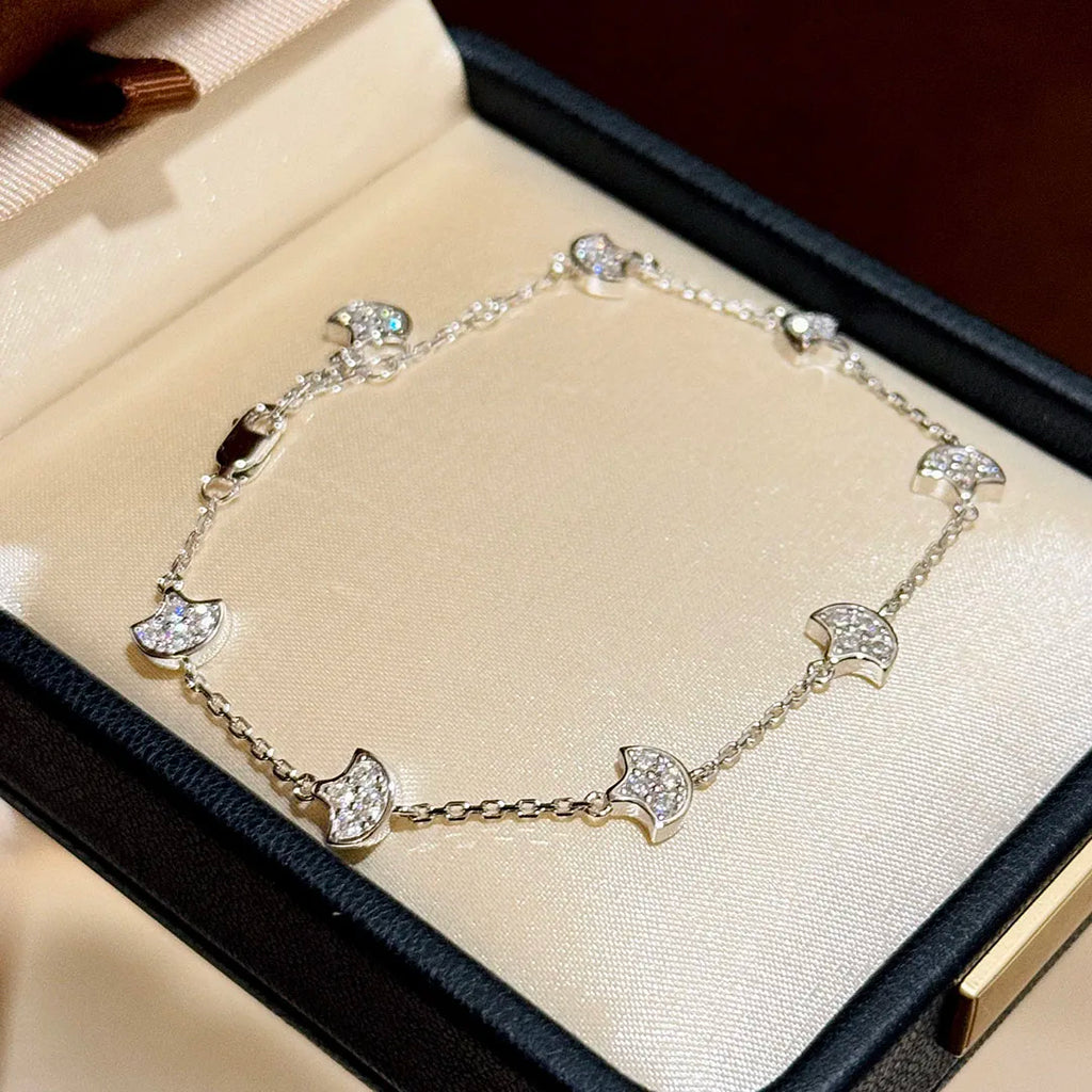 luxury silver bracelet women zircon engagement romantic fashionable gift
