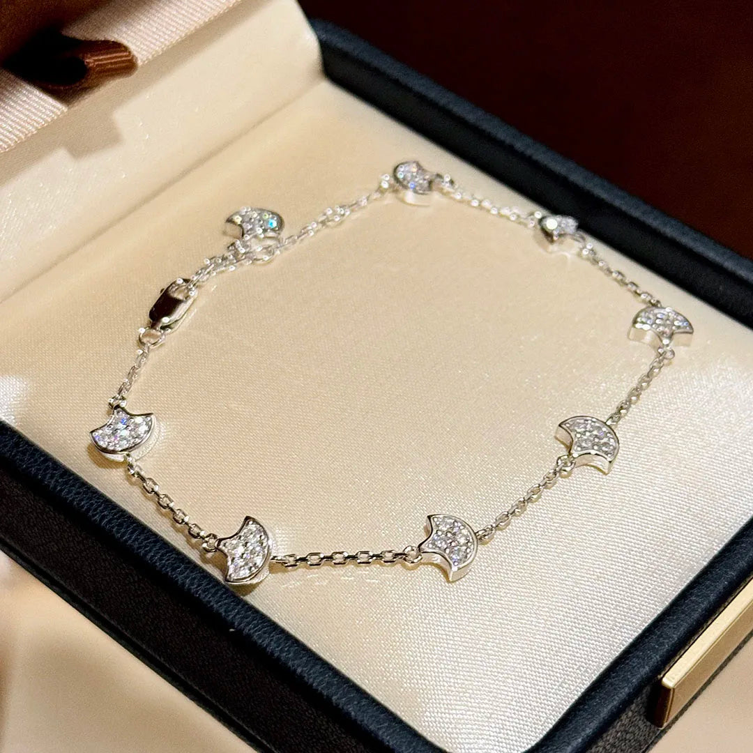 luxury silver bracelet women zircon engagement romantic fashionable gift