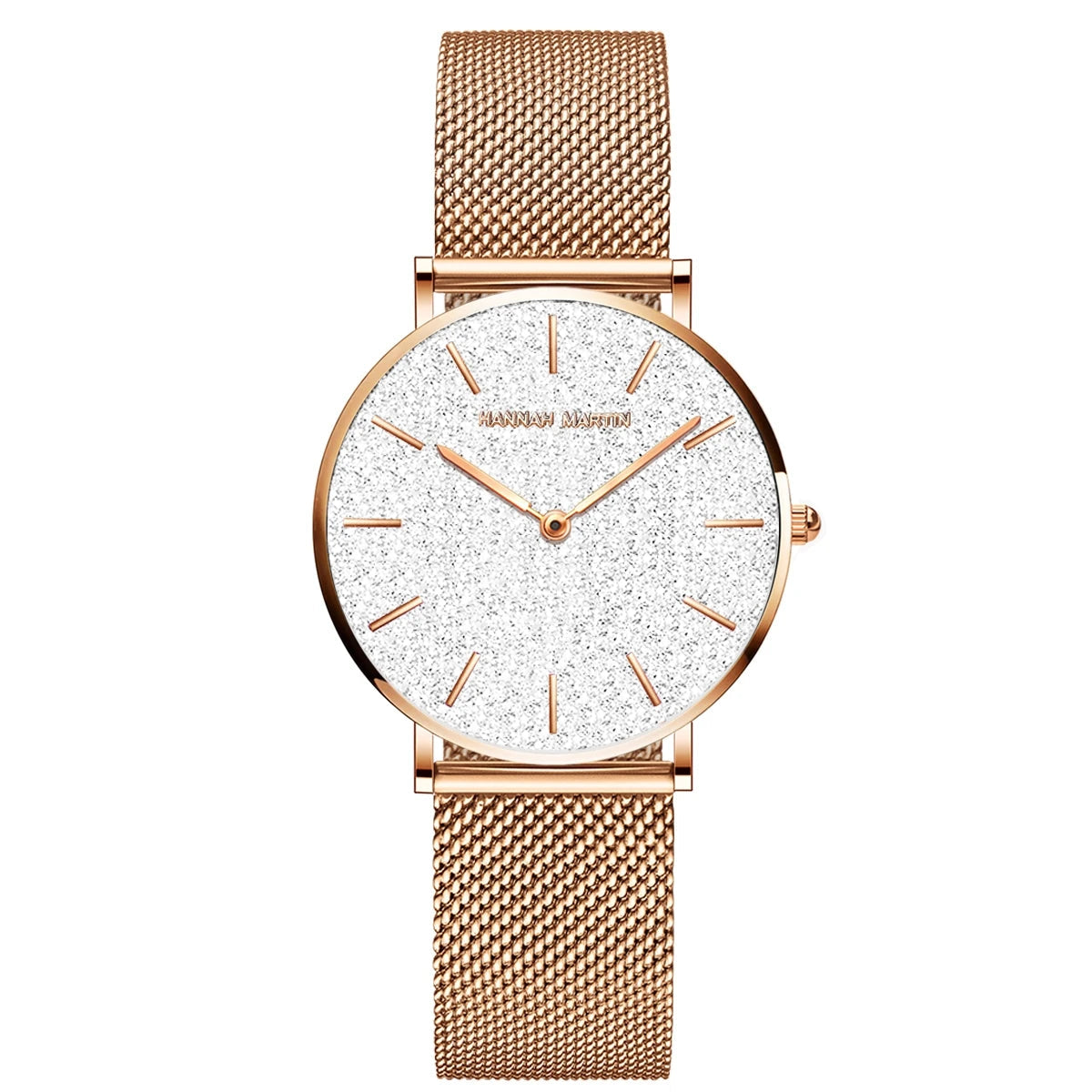 women watch rose gold waterproof quartz stainless steel elegant stylish