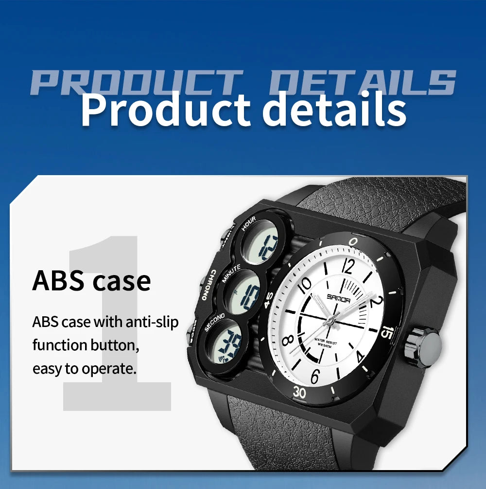 Reloj deportivo LED resistente al agua para hombre SANDA