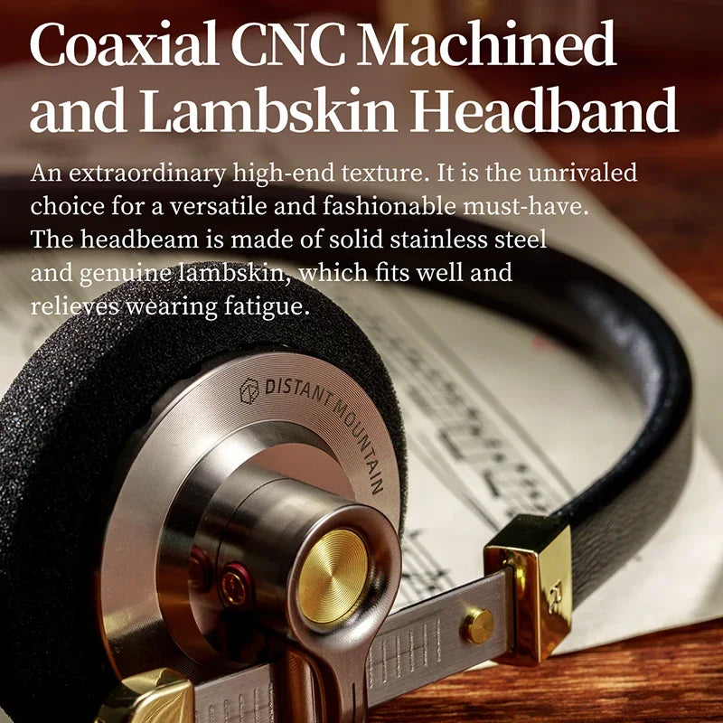 Vintage HiFi Metal Headphones Retro Wired Over Ear MMCX