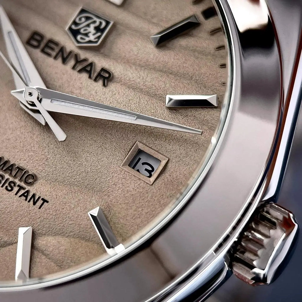 Benyar Mechanical Watch 40mm Stainless Steel Waterproof Men