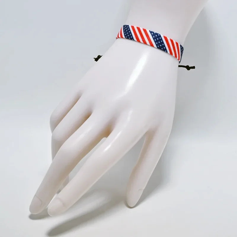 american flag bracelet adjustable us stars stripes jewelry