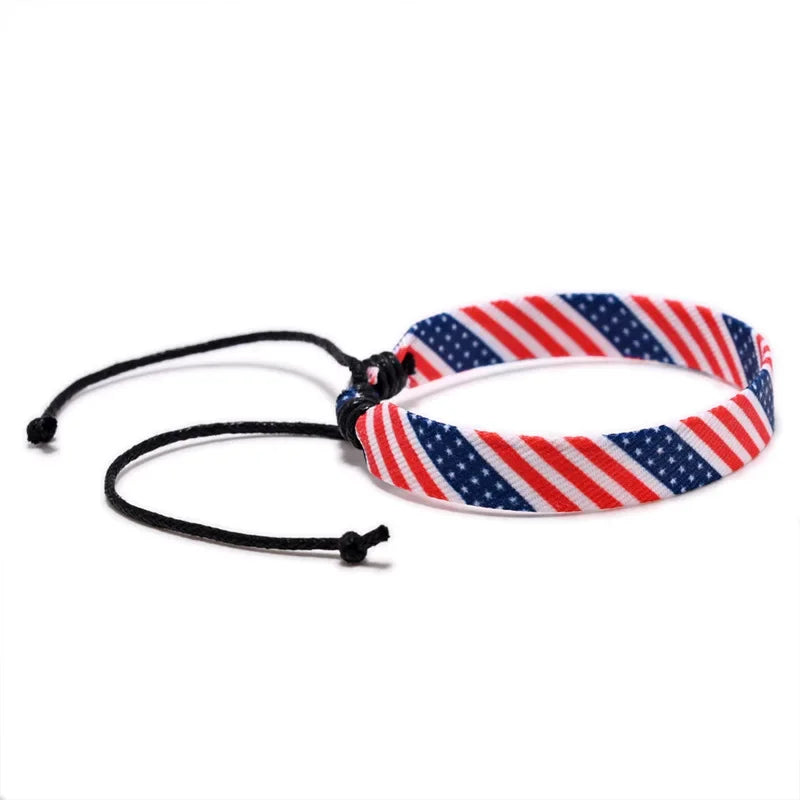 american flag bracelet adjustable us stars stripes jewelry