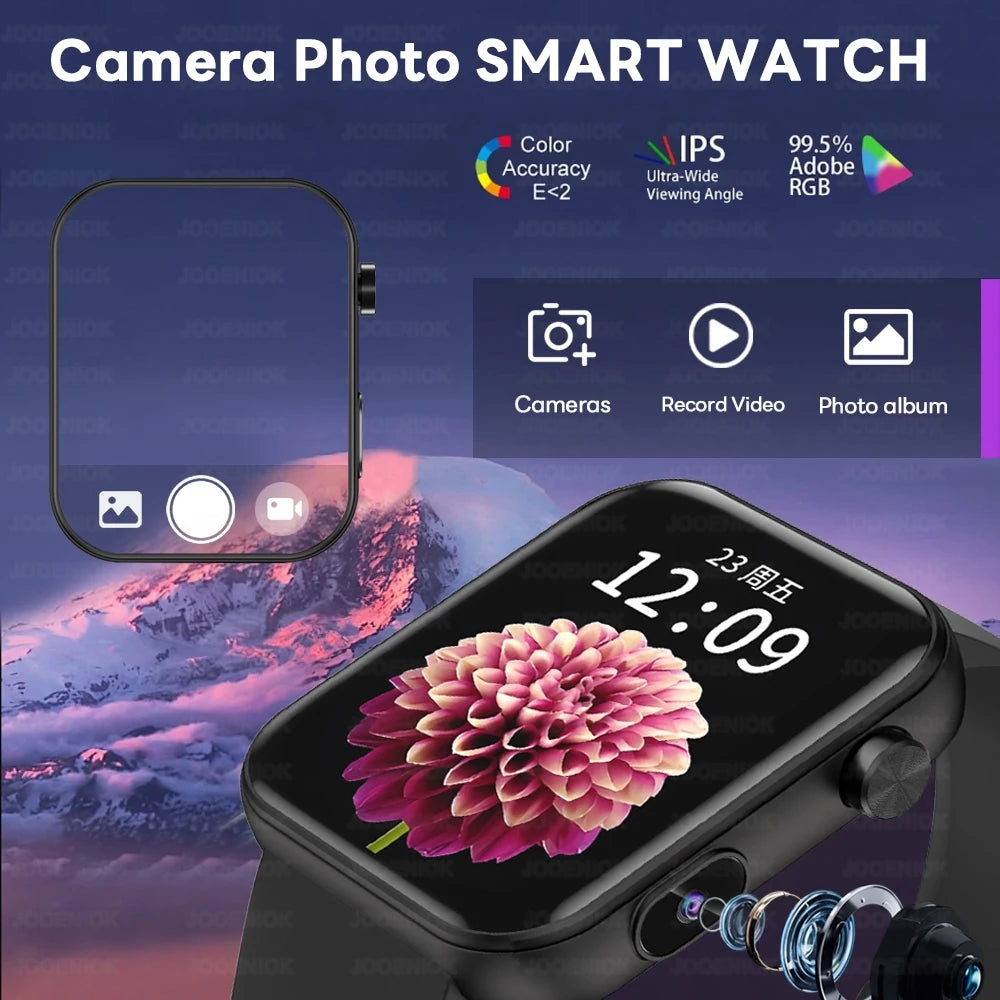 Smartwatch Fitness HeartRate Camera Bluetooth
