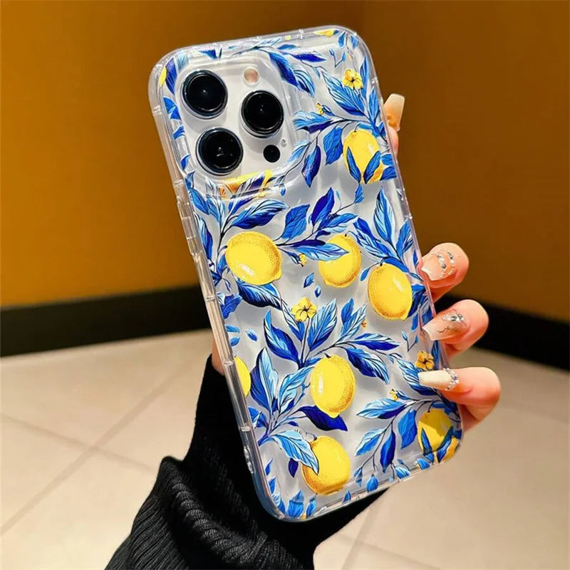 Summer Lemon Fruit TPU Shockproof iPhone Case