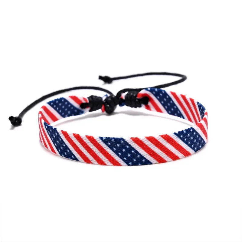 american flag bracelet adjustable us stars stripes jewelry
