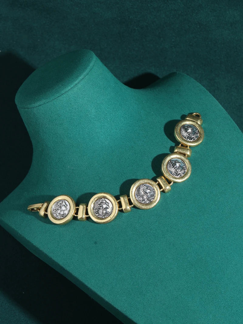 vintage coin bracelet gold women jewelry luxury dubai gift