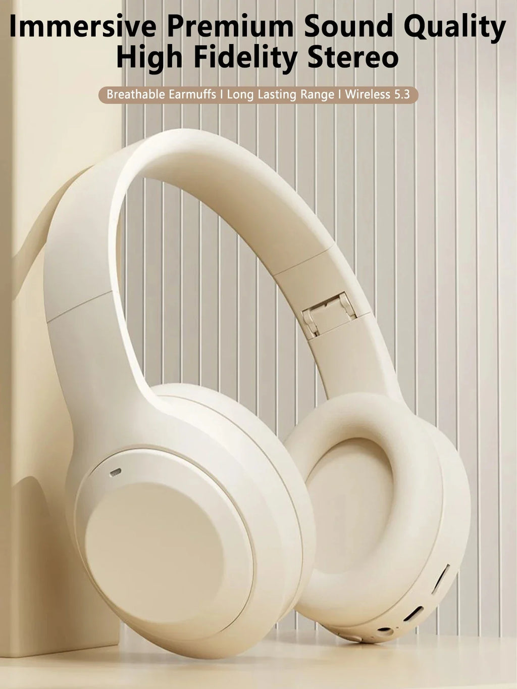 Bluetooth 5.3 wireless gaming headset, HiFi noise-cancelling microphone