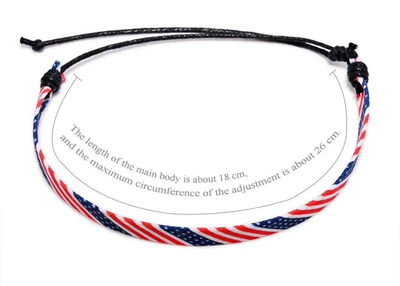 american flag bracelet adjustable us stars stripes jewelry