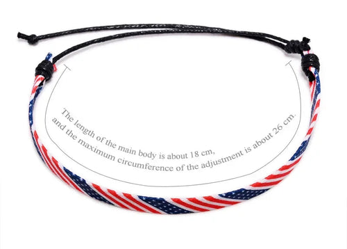 american flag bracelet adjustable us stars stripes jewelry