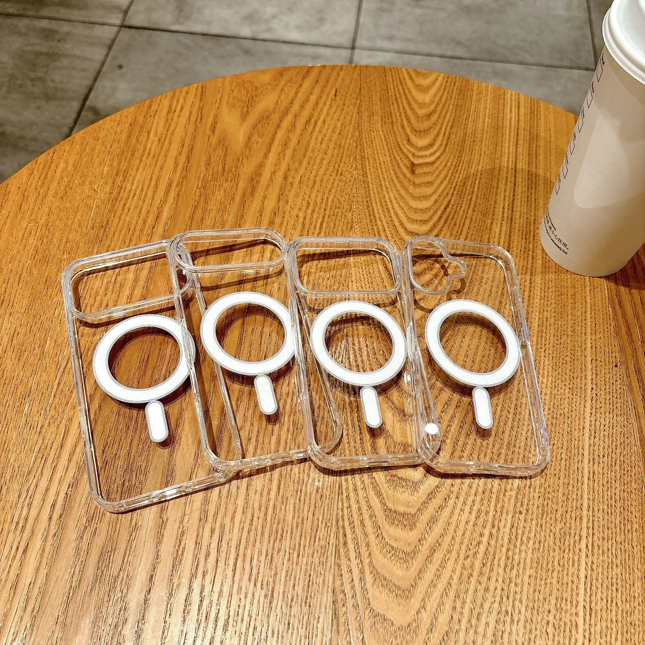 Clear hard acrylic MagSafe case for iPhone 17 series