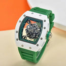 Luxury Barrel Watch Hollow Quartz Design Transparent Men’s Fashion Timepiece