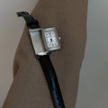 Retro Leather Quartz Digital Square Watch