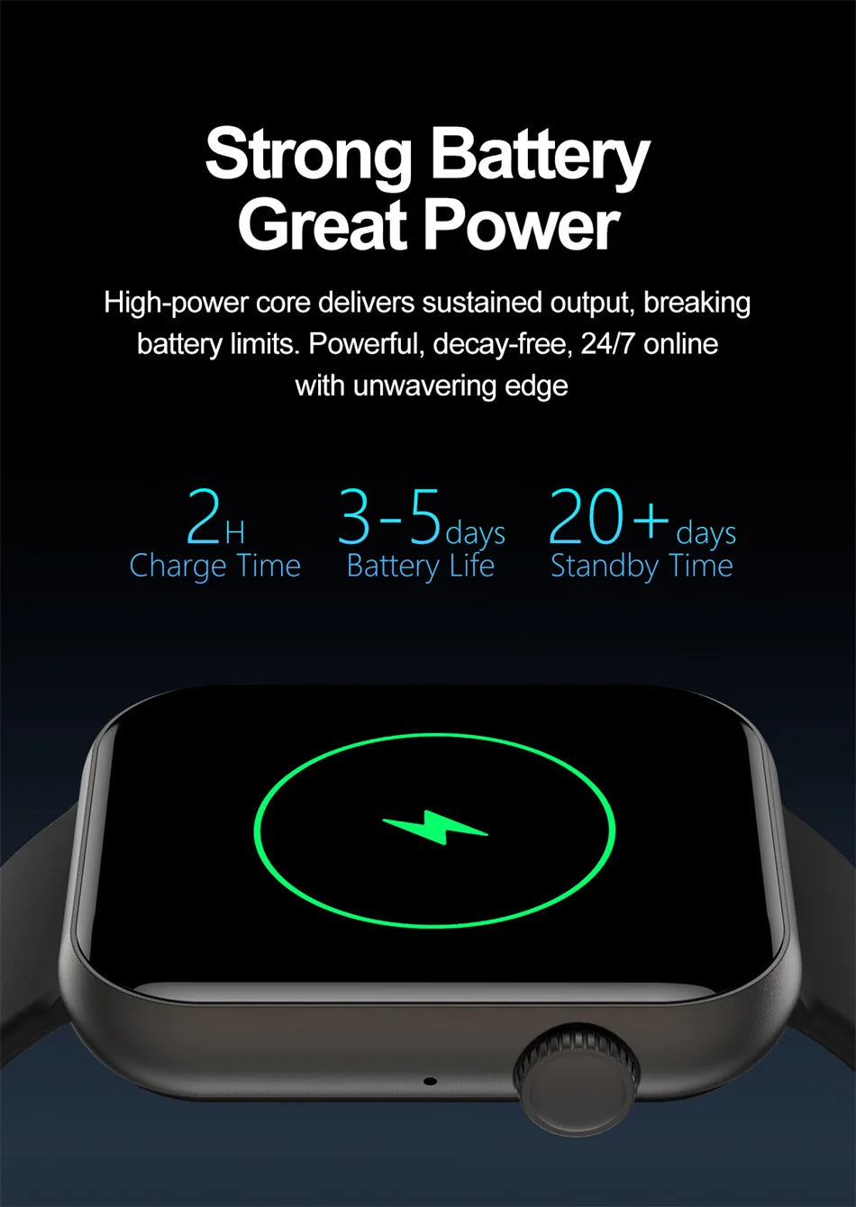 Men's smartwatch with Bluetooth calls sports modes health tracking