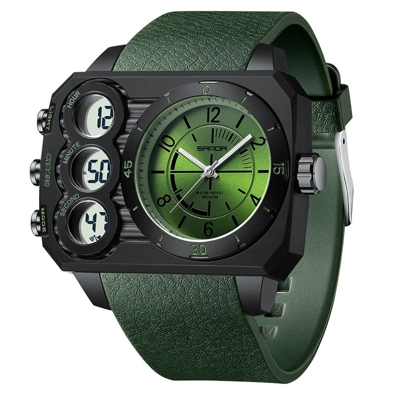 SANDA Men's LED Waterproof Sports Watch