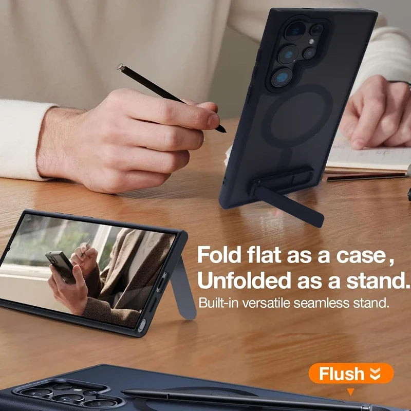 Samsung magnetic case kickstand shockproof slim durable holder cover