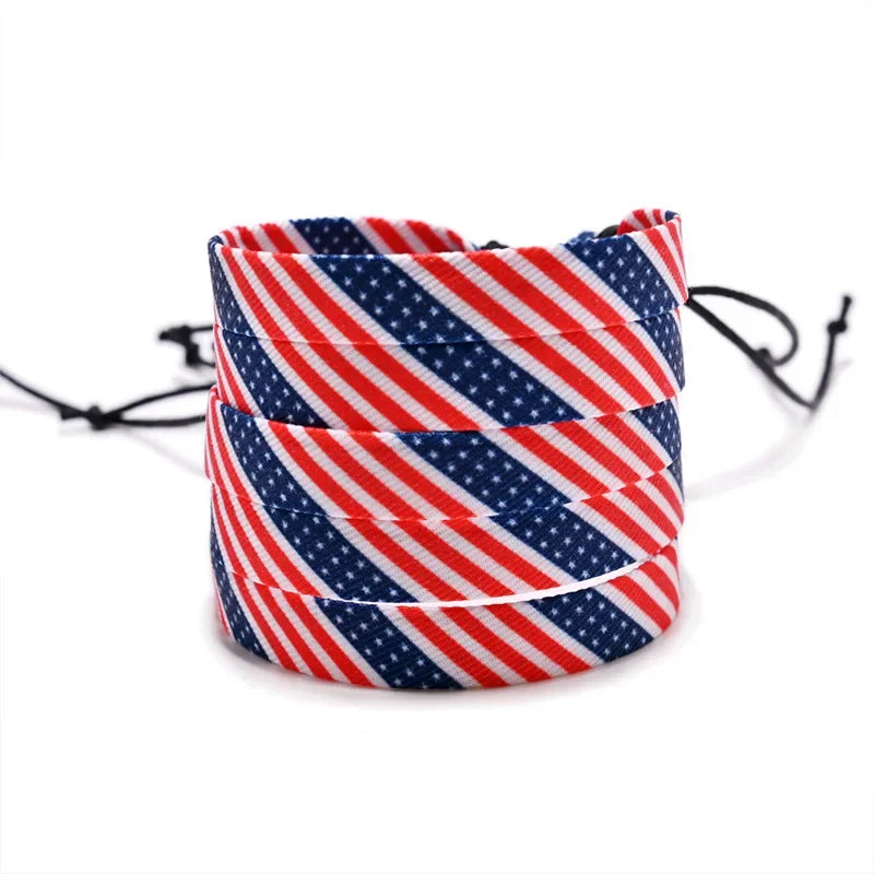 american flag bracelet adjustable us stars stripes jewelry