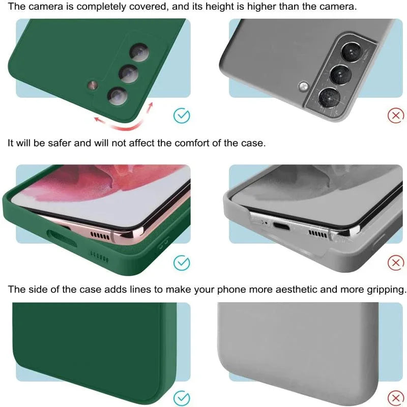 luxury liquid silicone case samsung shockproof soft protective cover