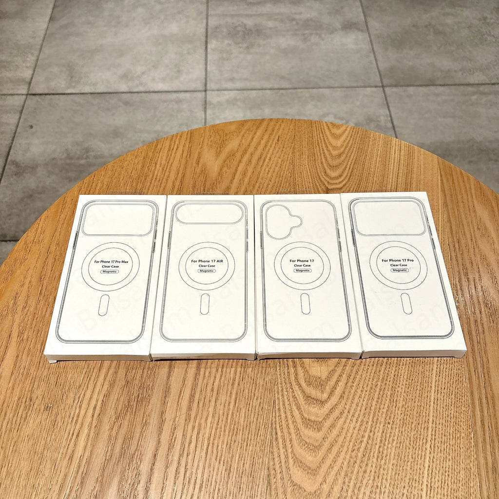 Clear hard acrylic MagSafe case for iPhone 17 series