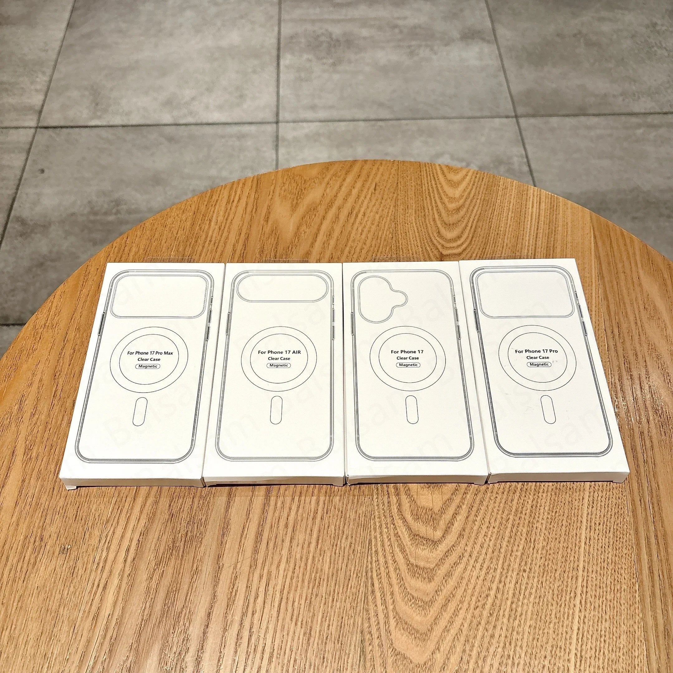 Clear hard acrylic MagSafe case for iPhone 17 series