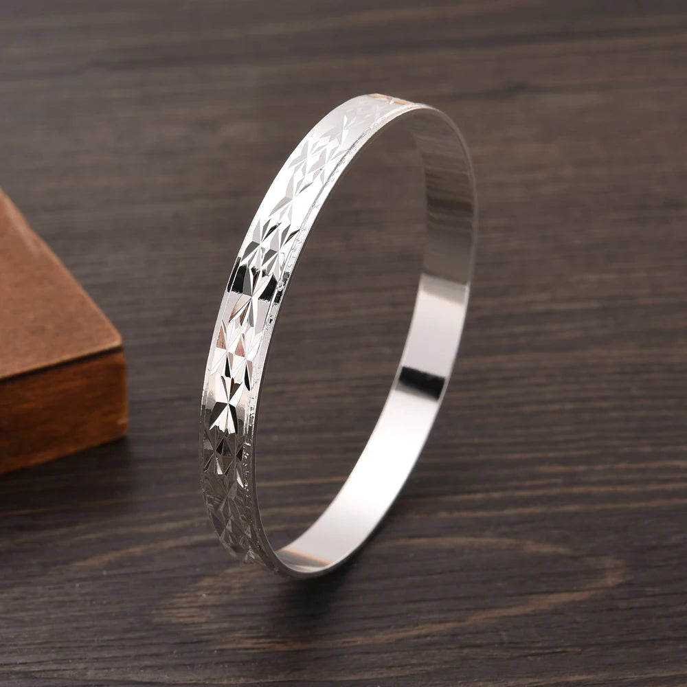 silver plated wedding bangles ethiopian dubai jewelry gift